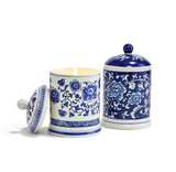 Canton Collection Fresh Linen Scented Filled Lidded Candle in Gift Box Assorted (Blue)
