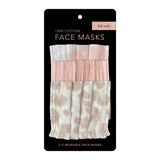 Cotton Face Mask 3pc Set - Blush